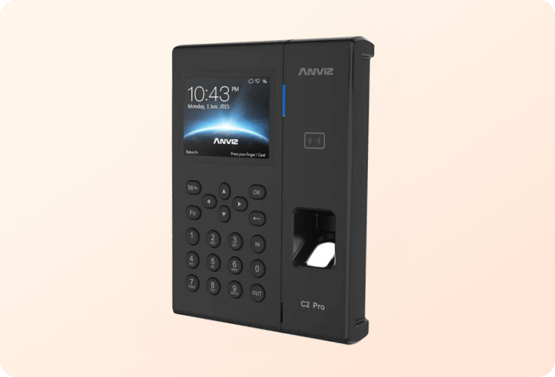 Anviz fingerprint clock integration