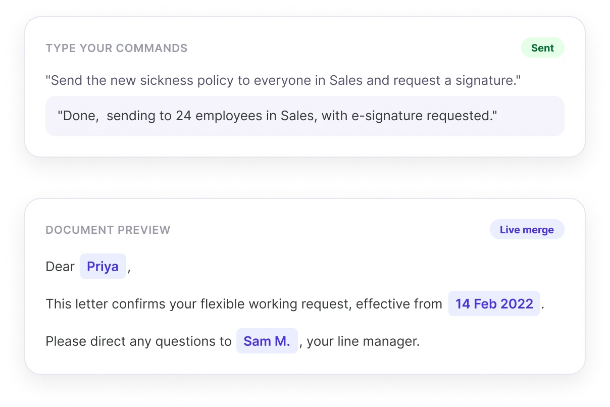 DocSender creating, personalising and sending documents