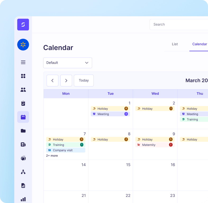 Book leave, automate approvals, see who's where.