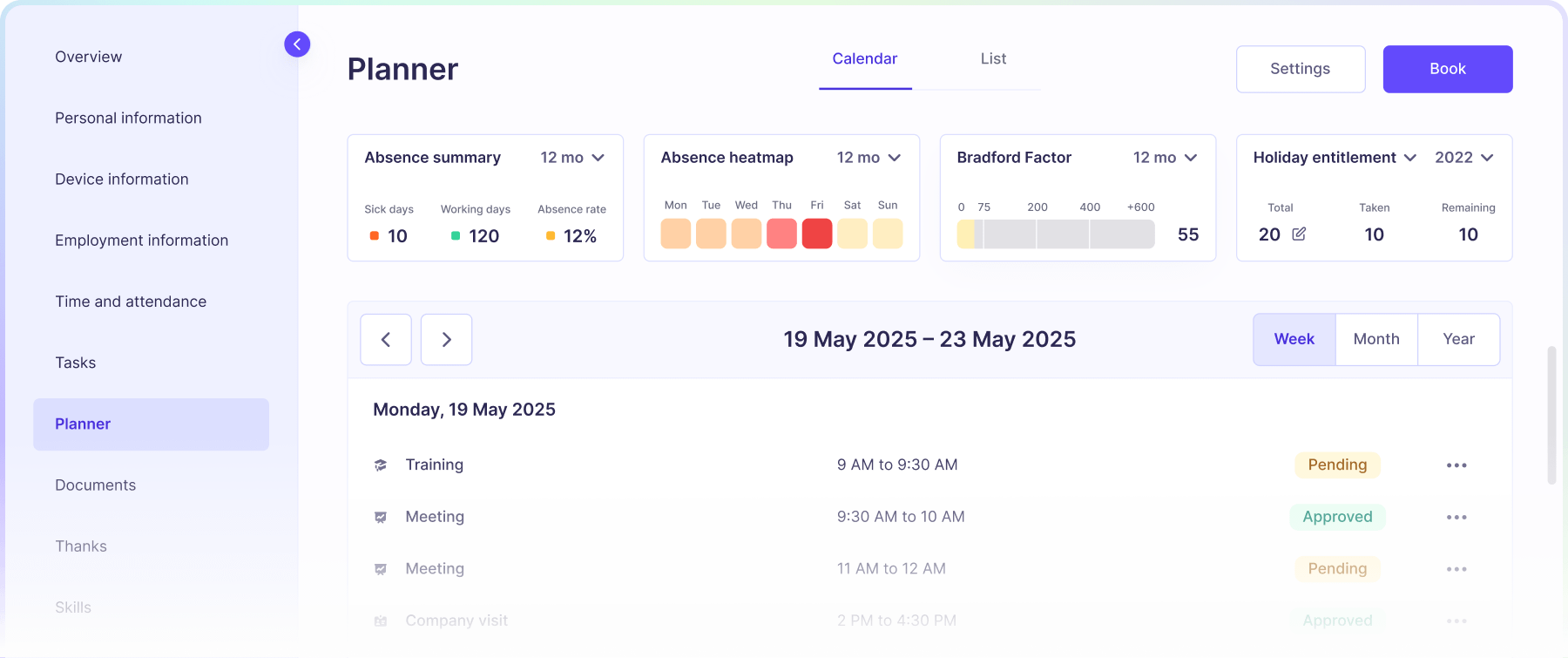 Control of HR Admin
