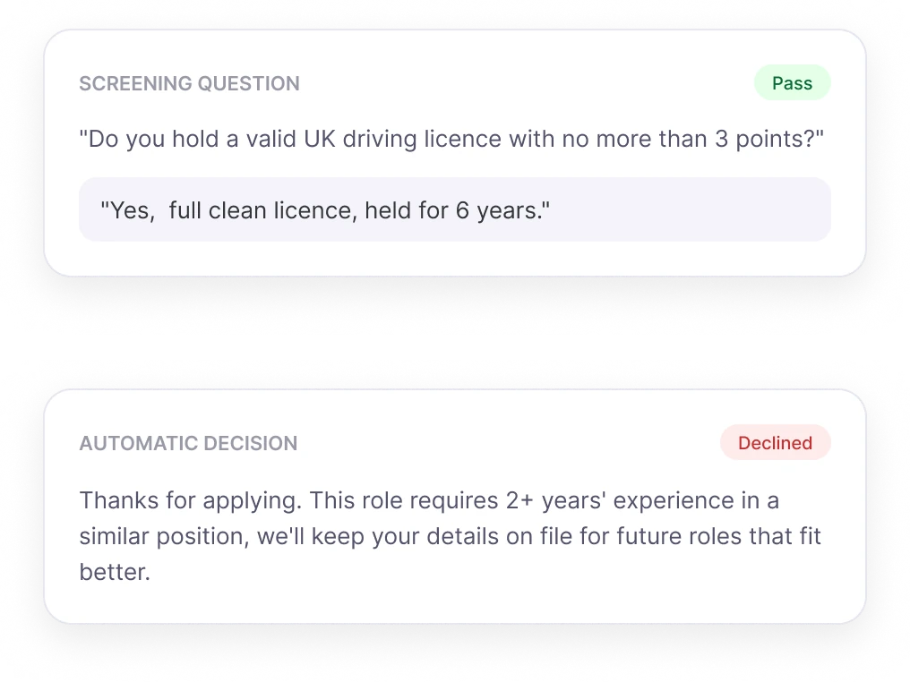 Quizzy auto-screening the vacancy pipeline