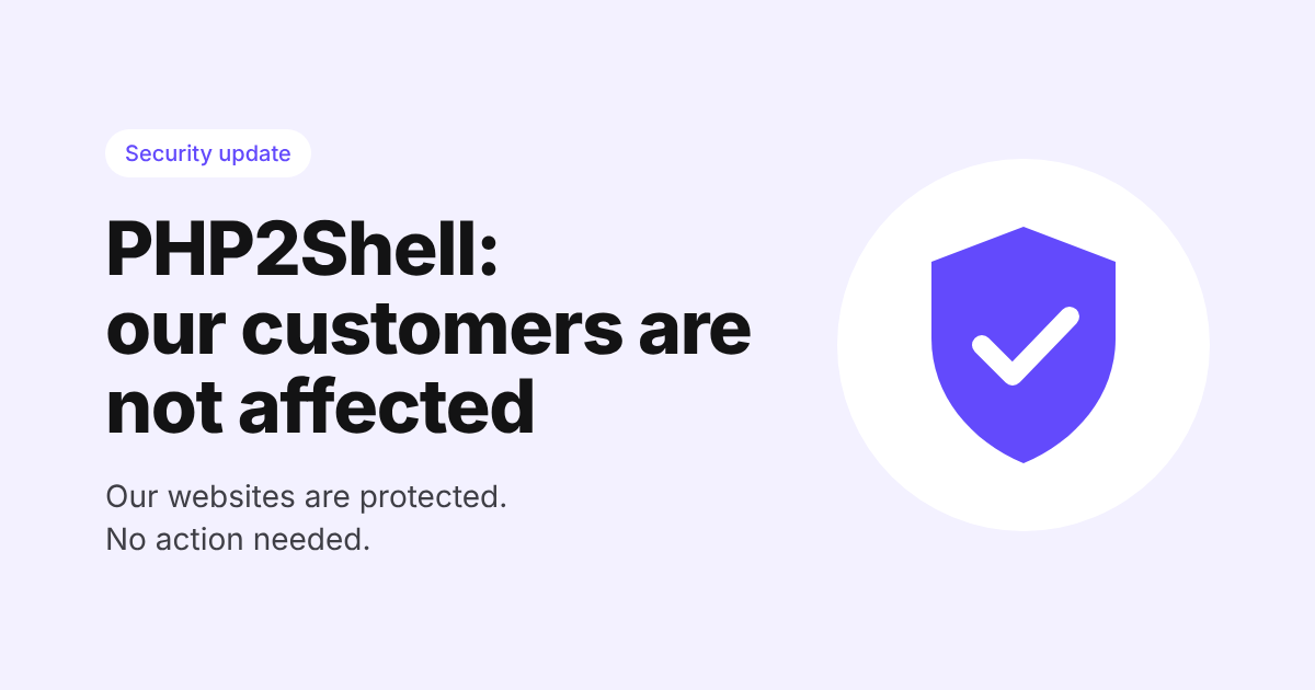 An update on the PHP2Shell security issue